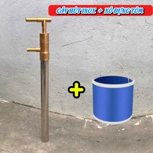 Combo Cây Hút Tôm Tít INox + Kẹp Gắp |Mò Cua Bắt Ốc TV | Inox 201 Dài 76cm –Đầu Ron Kín Hút 1 Phát lên tôm