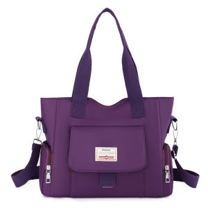 Women Large Capacity Fashion Nylon Waterproof Office Commuter Tote Bag Shoulder Bag