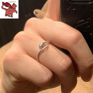 Italian S925 sterling silver snake ring for women