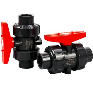1-1/2’’ 2’’ UPVC Double Union Ball Valve | PVC Swimming Pool On-Off Valve【Free Ship】