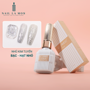 Sơn gel mắt mèo ánh trăng cực quang U.OMEEI 15ml - Sơn móng tay nhũ kim tuyến U Omeei nail trắng bạc sáng mịn