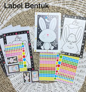 DIY MAINAN AKTIVITAS MOZAIK STICKER TEMPEL / MANIK / SPONS / PASIR MEWARNAI / MELATIH KREATIVAS ANAK