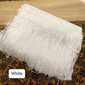 MINIYX 10 Yards 6 Inches Fringe Trim Polyester Solid color Tassel Trim Sewing Fringe Trim DIY Craft Accessories Lace Trim Ribbon Home Accessory