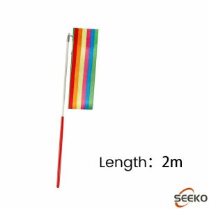 Seeko 2m/3.6m Colorful Dance Ribbon Art Gymnastic Gym Ribbons Ballet Streamer Twirling Rod Stick For Training