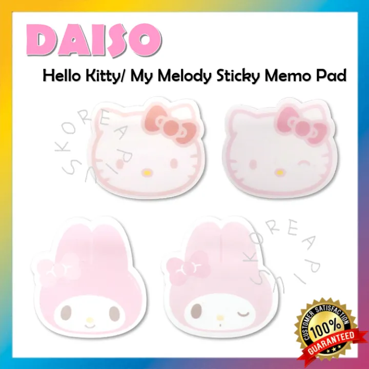 [DAISO] Hello Kitty/ My Melody Sticky Memo Pad 70pcs | Lazada Singapore