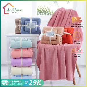 [HOT] Set 2 Khăn Tắm Lông Cừu Xuất Hàn Cỡ Lớn Siêu Mềm Mịn Thấm Hút Nước ANHOME Giá Rẻ