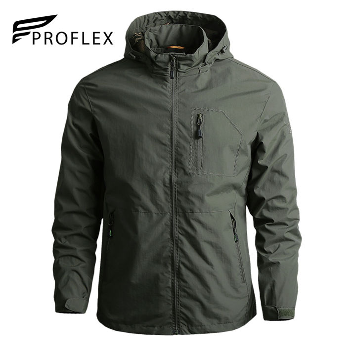 PROFLEX Men's Outdoor Nylon Lusenyu Jacket with Detachable Hood PF1816 ...