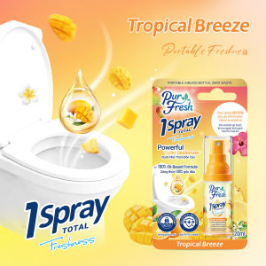 Purfresh Toilet Freshener Fragrance Spray | Toilet Poo Odor Eliminator Bathroom Air Freshener | Natural Essential Oils