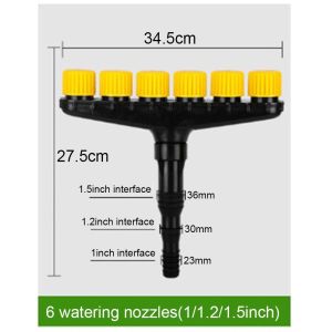YUNAFIN Màu vàng Nông nghiệp Vườn Vòi phun nước Vòi điều chỉnh Vòi phun sương Bình phun tưới