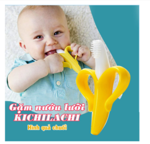 Đồ Chơi Gặm Nướu Cho Bé Hình Con Hươu Quả Chuối Kichi Chất Liệu Silicon An Toàn Cho Bé Thích Hợp Cho Bé Lúc Chuẩn Bị Mọc Răng