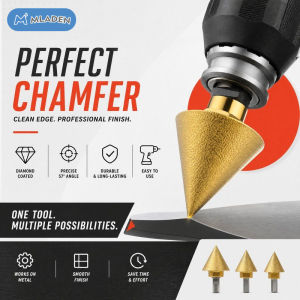 MLADEN Diamond Chamfer Bit Conical Diamond Grinding Wheel Thread Beveling Tool Pembalik Sudut 金刚石倒角器