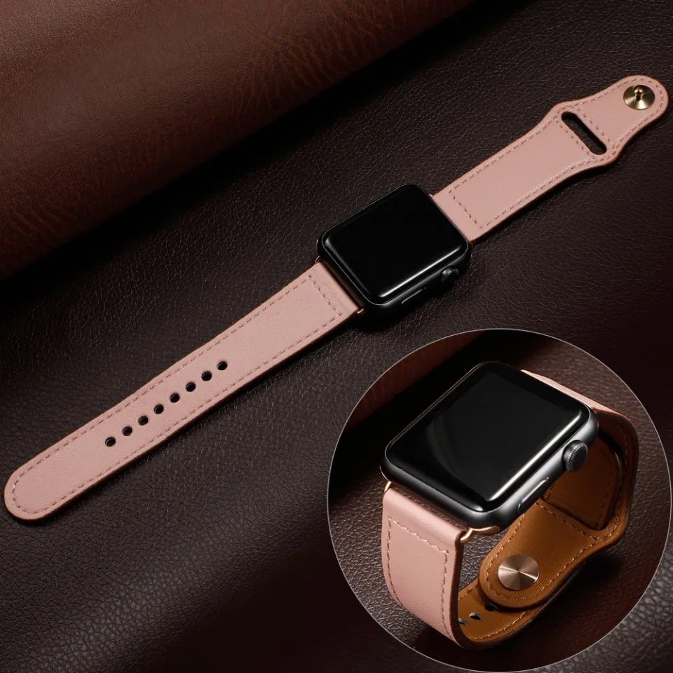 Only Strap)Genuine Leather Strap for Apple Watch Ultra 49mm 45mm
