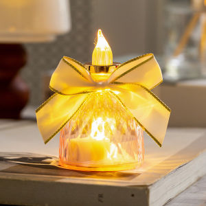 LED Candle Lamp Mini Diamond Flame Effect Battery Powered Warm Light Home Wedding Decor