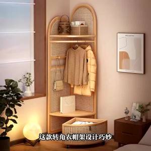 Vine corner shelf right angle coat rack in bedroom corner multifunctional living room corner cabinet clothes storage hanger