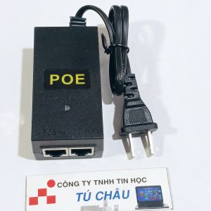 Adapter POE GigaBit LAN và POE / Output DC: 48V - 0.5A (Switching Gigabit Power Supply)