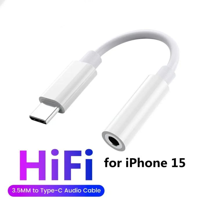 USB Type C To Jack Adapter Cable For iphone 15 Pro Max Android Music  Call Line Control DAC USB C MM Earphones Adapter Lazada PH