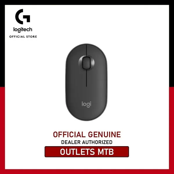 Logitech M350 Pebble Wireless Mouse Bluetooth 2.4 GHz USB Mini-Receiver Silent Slim