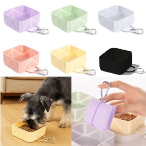 PAZNUL Silicone Collapsible Dog Bowl Leakproof 500ML Foldable Pet Travel Dish Portable Lightweight Cat Folding Bowl Outdoor