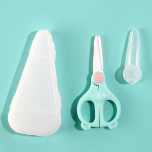 【SG stock】Ceramic/Stainless Steel Food Scissors with Travel Case Cover Little Bear Multi Purpose Kitchen Scissors(3 Colours)