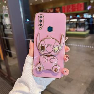 Soft Case Vivo Y12 Y15 Y17 Y12s Y20 Y20s Y20a Y20i Y17s Y19s Y22 Silicon Dudukan Miror Stich Plating