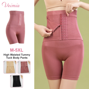 【READY STOCK】Veimia Womens seamless highwaist tummy control pants 3breasted honeycomb bodybreasted