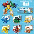 SpaceKids Dinosaur Transformers 6-in-1 Combination Childrens Lego Block 6-pox Set Robot Toy Compatible Design. 