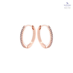 Xuping Anting Klip Simple Motif Baris Silver Aksesoris Wanita 0162230024