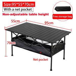 Adjustable Height Outdoor Camping Table Foldable Picnic Table Portable BBQ Table Tourist Tables Camping Equipment Meja Lipat Camping Khemah