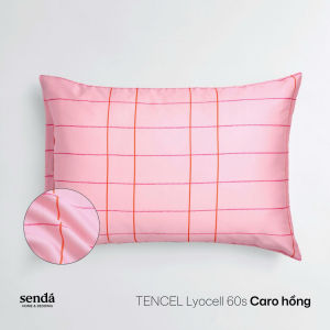 Vỏ gối Lụa Tencel Sen Đá Home Bedding 50x70 45x65 cm cao cấp họa tiết kẻ sọc áo gối bao gối nằm 100% Lyocell
