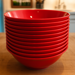 PROMO 12 PCS MELAMIN PIRING MANGKOK MIE TEBAL 1 LUSIN TAHAN PANAS MURAH WARUNG JEPANG SET