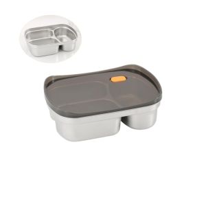 XYAX Dung lượng lớn Hộp cơm trưa bằng thép không gỉ Thép không gỉ 304 Ngăn 2/3 Đĩa ăn trưa chia ngăn Dùng cho thực phẩm Chống rò rỉ Hộp đựng thức ăn di động Dành cho Học Sinh
