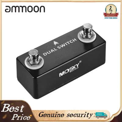 [Hot sale]MOSKY DUAL SWITCH Dual Footswitch Foot Switch Pedal Full Metal Shell