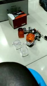 Sein reteng palu bulat kotak LED double mika 1set