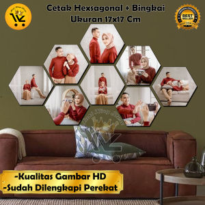 CETAK FOTO COSTUM HEXAGONAL VIRAL KEKINIAN
