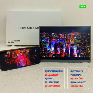 BOE Màn hình di động cảm ứng IPS FHD/2.5K 60hz-144hz Type C / HDMI Portable Monitor