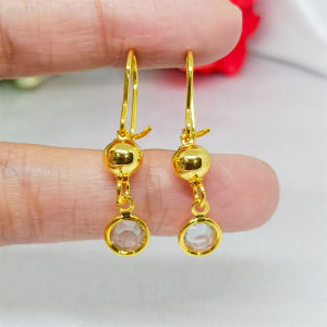 Grosir Jewelry Anting Titanium Wanita Berlapis Emas 24k Gold Elegant Anti Karat Dewasa Tusuk Asli Panjang Dan Luntur Korea Style Perhiasan Aksesoris