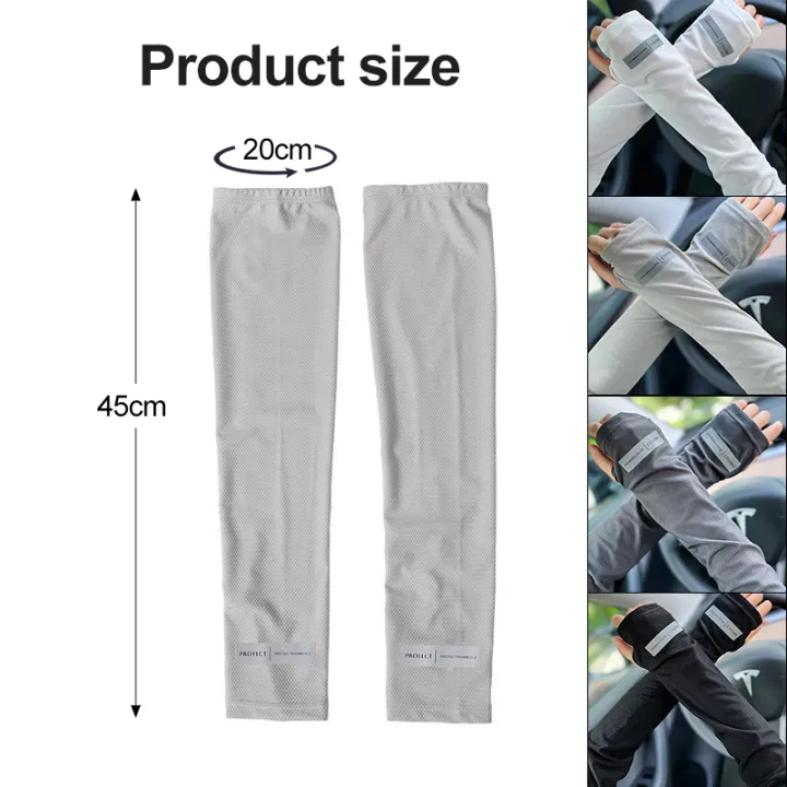 Outdoor%20Sunscreen%20Ultraviolet%20Light%20Thin%20Ice%20Silk%20Loose%20Large%20Size%20Sleeve%20Cover%20Arm%20Gloves%20Men%20Women%20Glove%20Sarung%20Lengan%20Tangan%20-%20Image%208