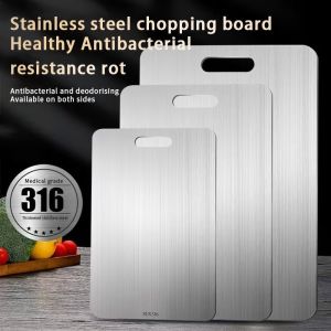 Stainless Steel Panel & Chopping Board Kitchen Household Thickened Double Sided Cutting Board