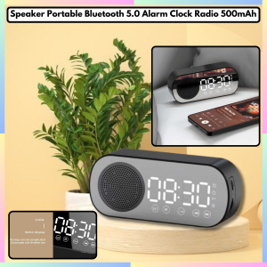 FAST DELIVERY Ashibo Speaker Bluetooth Mini Full Bass Portable with Alarm Clock Radio 500mAh Charger