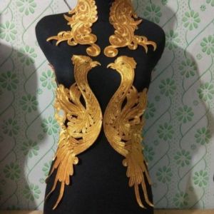 RENDA BORDIR MOTIF BURUNG MERAK