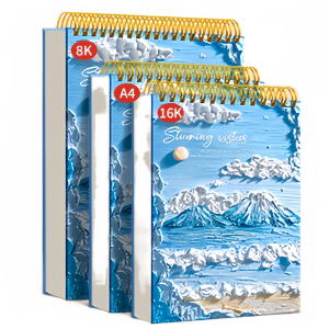 Thick Sketch Book 16K/A4/8K 60sheets Drawing Book for Markers Sketching Watercolor Colored Pencil