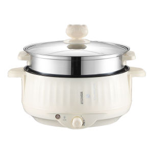 3.5L Electric Pot Multi Cooker With Steamer Non Stick Cooker Fast Cooking 2 in 1 Electric Hot Pot Cooker