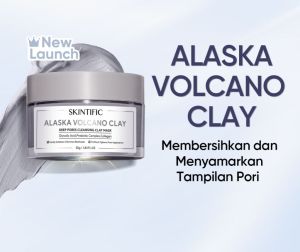 FEMME || [Tasya Farasya Approved] SKINTIFIC - Mugwort ALASKA VOLCANO Mask Acne Clay Mask 55g Pore Clarifying Mud Mask Wash Off Pack Masker Wajah Facial Mask