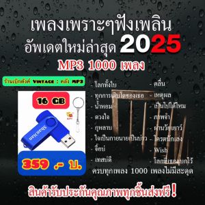 แฟลชไดร์ฟแท้ USB - MP3 เพลงเพราะๆ ฟังเพลิน 2025 ฮิตติดหู มาแรงทุกคลื่นวิทยุ คัดเพลงโปรด 1000 บทเพลง