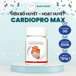Thực phẩm bảo vệ tim mạch CARDIOPRO MAX hỗ trợ hoạt huyết hỗ trợ tăng cường lưu thông khí huyết