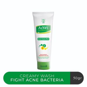 Acnes Creamy Wash sabun cuci muka jerawat 50 gr 100gr