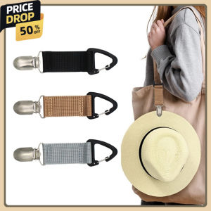 1pc Bulletless Anti-loss Hat Clip For Traveling Hanging on Bag Handbag Backpack Luggage Outdoor Travel Beach Accessories Suitable For Any Hat Lightweight Black