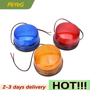 PkYeG Orange Blue Red 12V LED Security Alarm Strobe Signal Warning Flashing Light Lamp