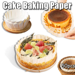 50PCS Basque Baking Paper 4/6/8inch Cake Paper Liner Oilproof Paper Trays Cupcake Liner Non-stick