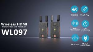 เครื่องส่งและรับสัญญาณ HDMI ไร้สาย4K 200M Plug & Play HDMI Extender สำหรับการสตรีมวิดีโอจากแล็ปท็อป/พีซีไปยังโปรเจคเตอร์/จอภาพ